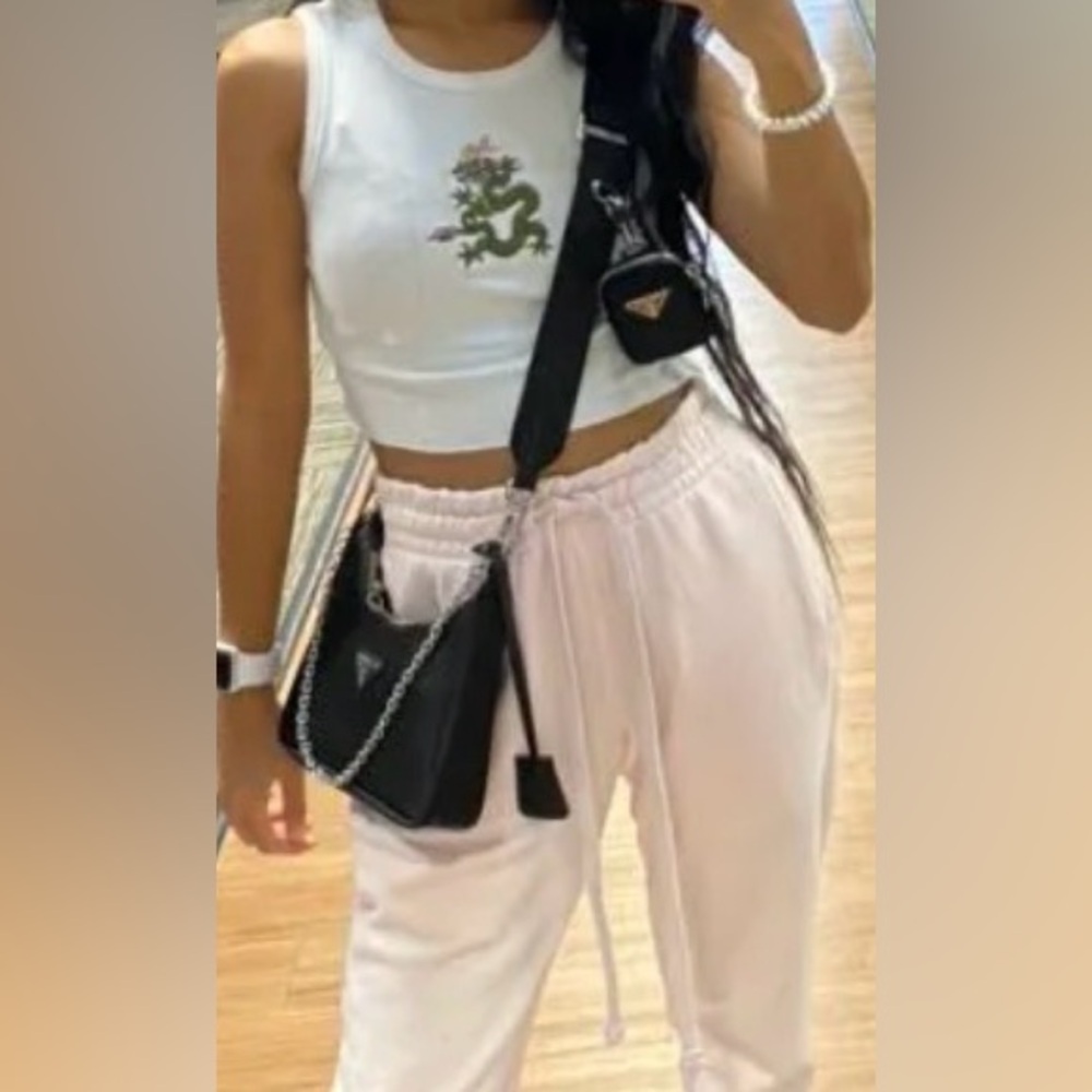 Prada logo Black Nylon Shoulder Bag with Accessories - Picture 12 of 12